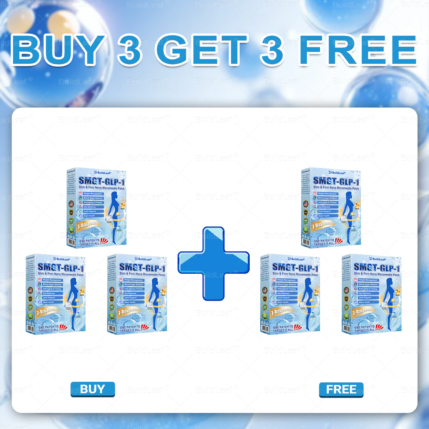 👨⚕️🏥FDA Store |𝐵uil𝗱𝐿ea𝐟® 𝑮𝐋𝑃-1 Slim & Firm 𝑁ano 𝑀icroneedle 𝑃atch with Collagen,Turmeric&Matrixyl 3000 丨Obesity,Cardiovascular Diseas, Diabetes, Sleep Apnea, Joint Problems and More