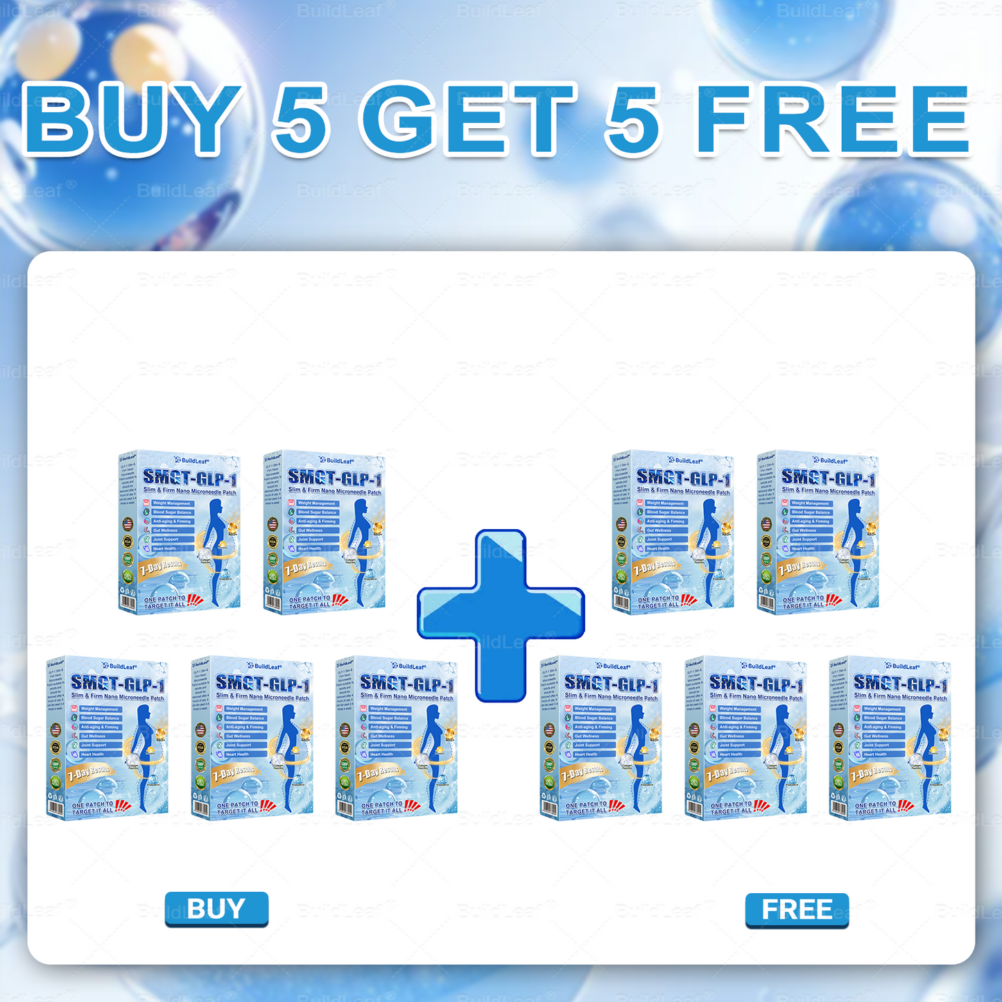 👨⚕️🏥FDA Store |𝐵uil𝗱𝐿ea𝐟® 𝑮𝐋𝑃-1 Slim & Firm 𝑁ano 𝑀icroneedle 𝑃atch with Collagen,Turmeric&Matrixyl 3000 丨Obesity,Cardiovascular Diseas, Diabetes, Sleep Apnea, Joint Problems and More