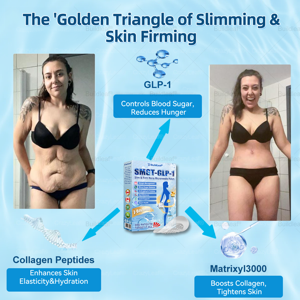 👨⚕️🏥FDA Store |𝐵uil𝗱𝐿ea𝐟® 𝑮𝐋𝑃-1 Slim & Firm 𝑁ano 𝑀icroneedle 𝑃atch with Collagen,Turmeric&Matrixyl 3000 丨Obesity,Cardiovascular Diseas, Diabetes, Sleep Apnea, Joint Problems and More