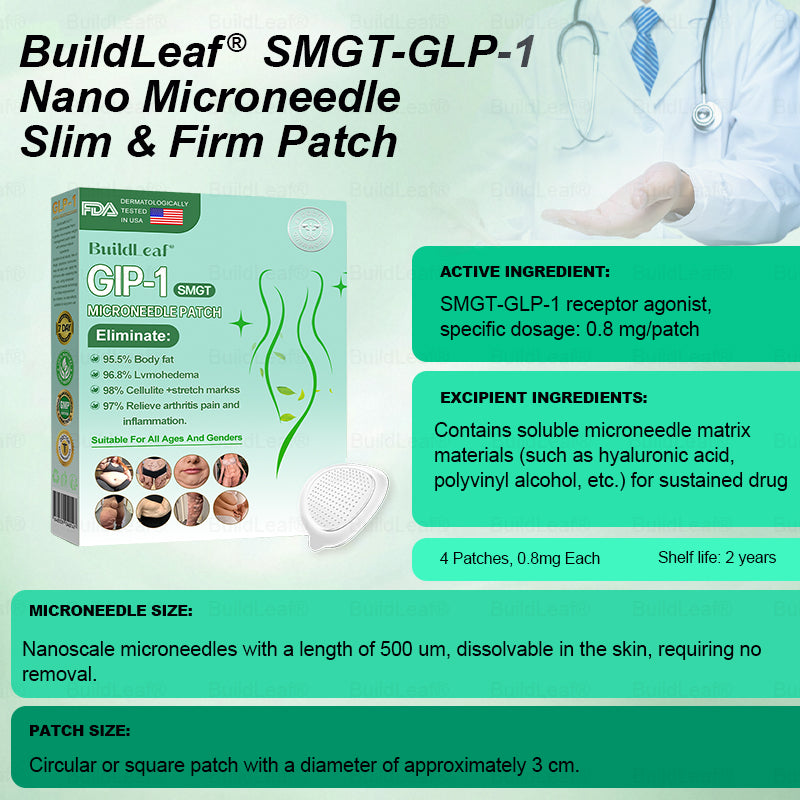 🔥🏥Official Store | BuildLeaf® GLP-1 Nano-Microneedle Patch with Collagen & Matrixyl 3000 丨Obesity,Cardiovascular Diseas, Diabetes, Sleep Apnea, Joint Problems and More