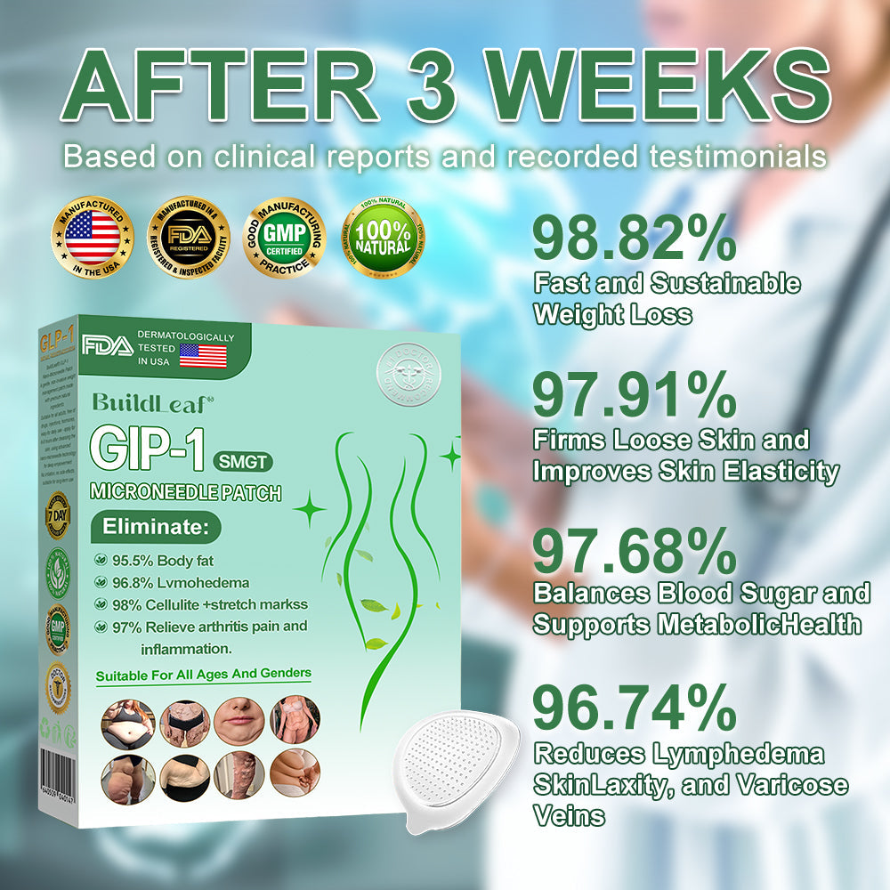 🔥🏥Official Store | BuildLeaf® GLP-1 Nano-Microneedle Patch with Collagen & Matrixyl 3000 丨Obesity,Cardiovascular Diseas, Diabetes, Sleep Apnea, Joint Problems and More