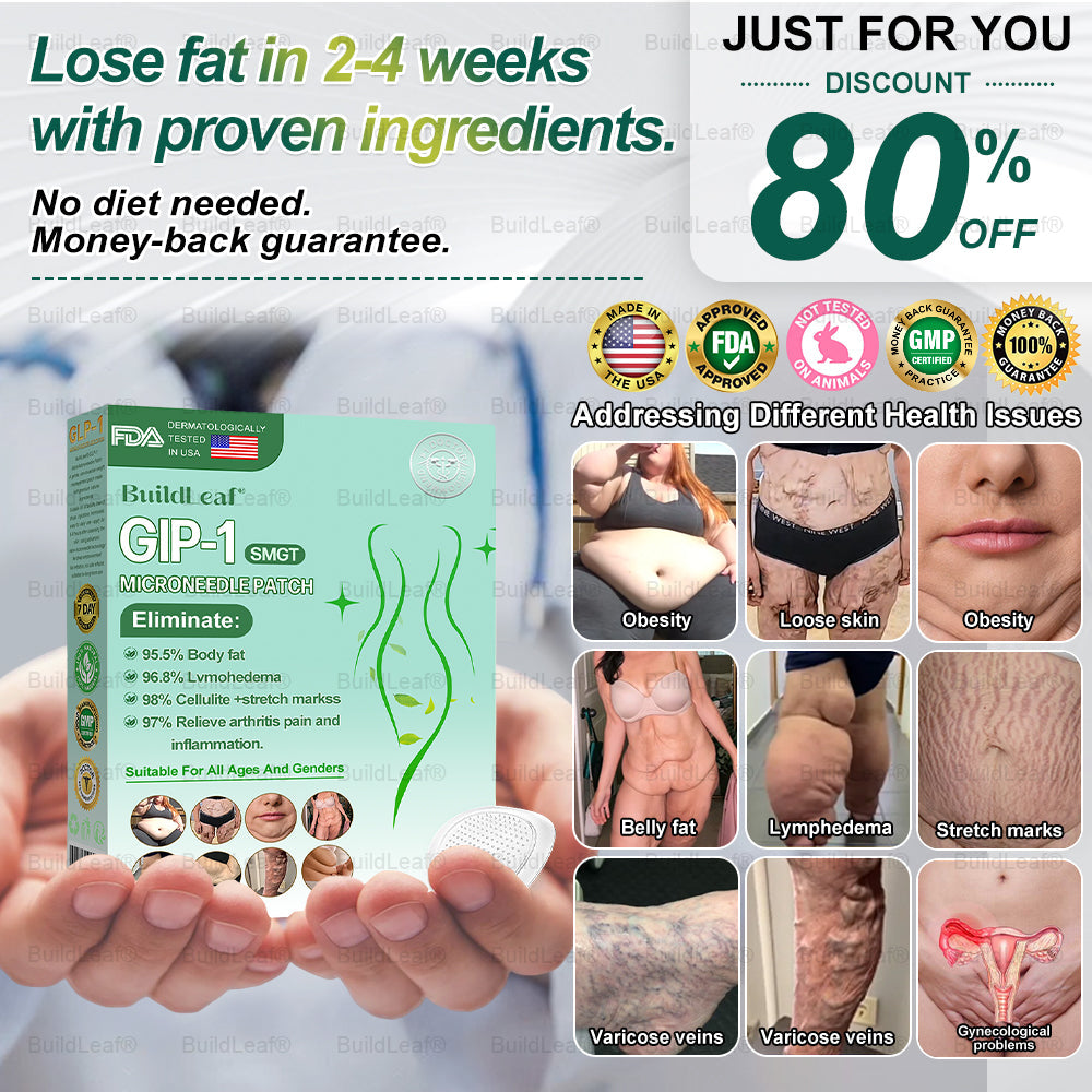 🔥🏥Official Store | BuildLeaf® GLP-1 Nano-Microneedle Patch with Collagen & Matrixyl 3000 丨Obesity,Cardiovascular Diseas, Diabetes, Sleep Apnea, Joint Problems and More