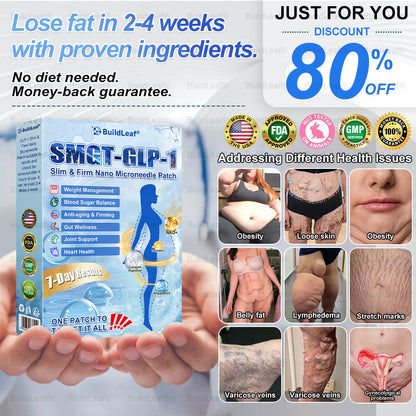👨‍⚕️🏥FDA Store |𝐵uil𝗱𝐿ea𝐟® 𝑮𝐋𝑃-1 Slim & Firm 𝑁ano 𝑀icroneedle 𝑃atch with Collagen,Turmeric&Matrixyl 3000 丨Obesity,Cardiovascular Diseas, Diabetes, Sleep Apnea, Joint Problems and More